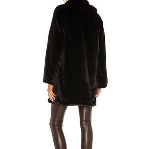 Linnea Black Faux Fur Coat